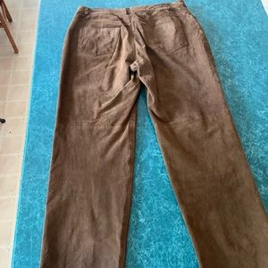 Light brown 100% suede slacks, fully lined size 12
